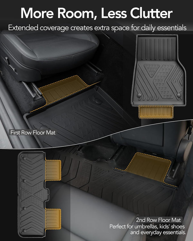 SUPER LINER Tesla New Model Y Juniper Floor Mats 2026 2027, 5-Pcs Set TPE