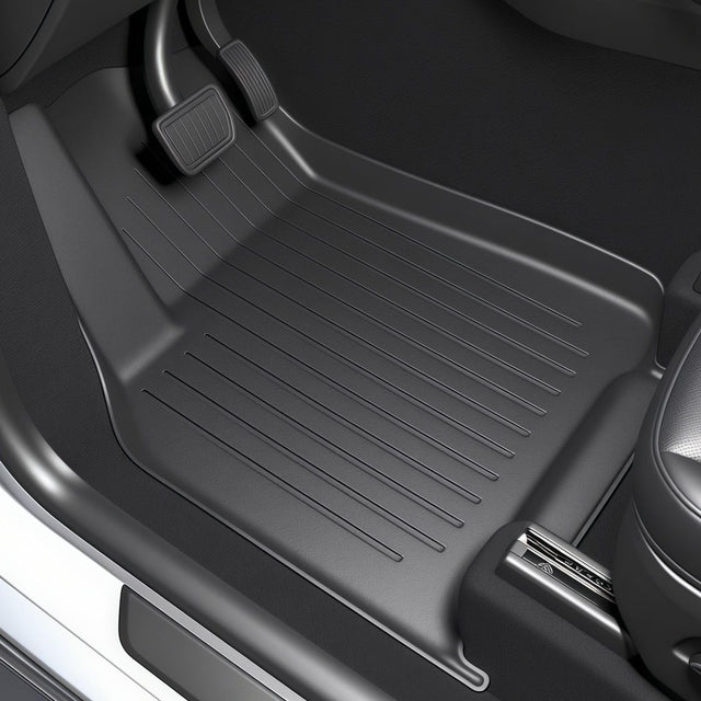 SUPER LINER Tesla Model Y Juniper Floor Mats 2025 2026, Only for Standard Cargo Liners, Seatbacks, 9 PCS Extra-Thick TPE for All-Weather Pet & Child-Friendly 2027 Model Y Juniper Accessories