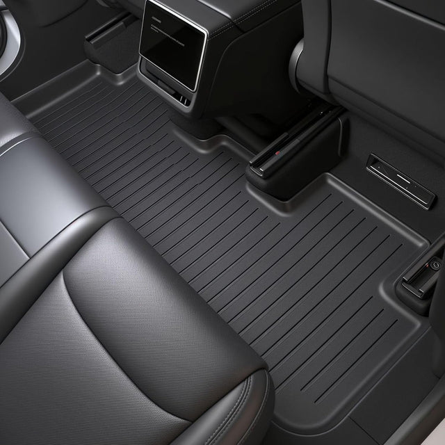 SUPER LINER Tesla New Model Y Juniper Standard 2025 2026 Floor Mats,9PCS | Custom Fit TPE Cargo Liner, Seat Back Protector, & Accessories , All Weather Pet & Child System (Only fit Standard)
