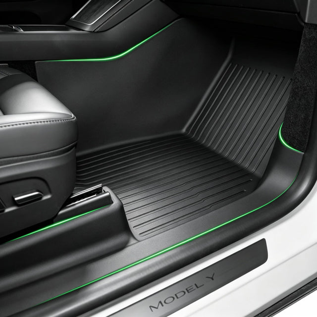 SUPER LINER 11PCS Floor Mats for 2025-2026 Tesla Model Y Juniper,11PCS | Custom Fit TPE Cargo Liner, Seat Back Protector, & Accessories , All Weather Pet & Child System (Only fit Premium)