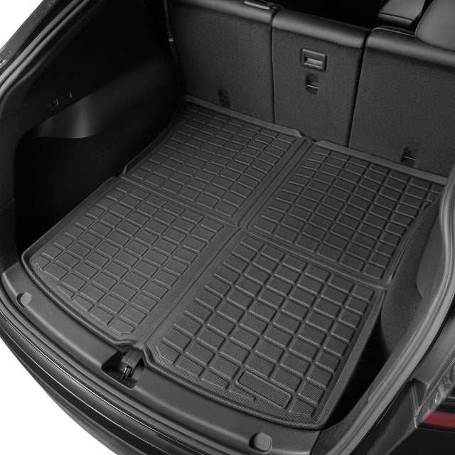 SUPER LINER Floor Mats for Tesla Model Y 5 Seats 2021-2024 6 PCS Cargo Liners, Extra-Thick TPE All-Weather Floor & Cargo Liners | Pet & Child-Friendly Tesla Model Y Accessories