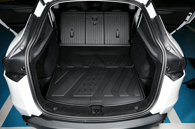 Tesla Model Y Juniper Floor Mats 2026, 9 Piece Front Trunk and Cargo Set, All Weather TPE, 3 Seat Back Protectors