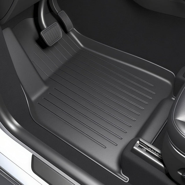 SUPER LINER Tesla New Model Y Juniper Standard 2025 2026 Floor Mats，9PCS Custom Fit TPE Cargo Liner, Seat Back Protector, & Accessories , All Weather Pet & Child System (Only fit Standard)