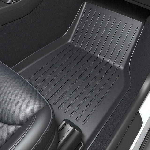 SUPER LINER Tesla New Model Y Juniper Standard 2025 2026 Floor Mats，9PCS Custom Fit TPE Cargo Liner, Seat Back Protector, & Accessories , All Weather Pet & Child System (Only fit Standard)