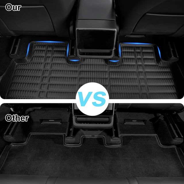 Tesla Model Y Juniper Soft Floor Mats (2025–2026) — CabinProtect™ Soft Series Full-Coverage System