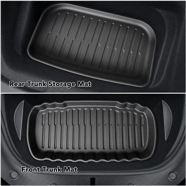 SUPER LINER Tesla New Model Y Juniper Standard 2025 2026 Floor Mats，9PCS Custom Fit TPE Cargo Liner, Seat Back Protector, & Accessories , All Weather Pet & Child System (Only fit Standard)