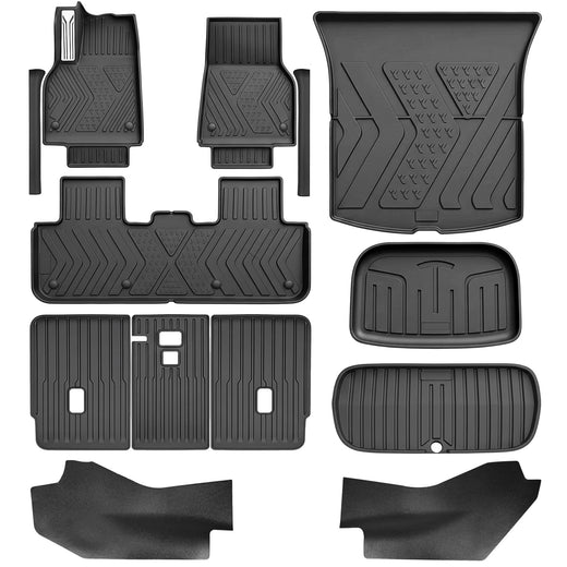 Tesla Model Y Juniper Floor Mats 2026, 13 Piece Full Cabin Set, All Weather TPE, Trunk, Door Sills and Seat Backs