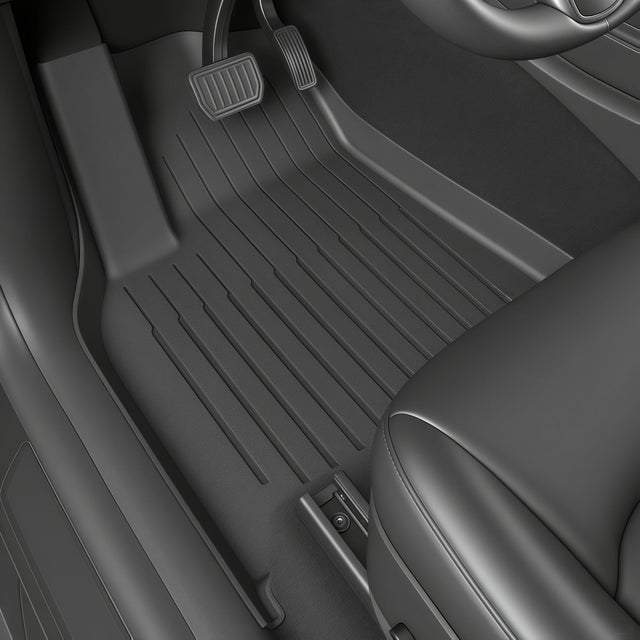 SUPER LINER 2021-2023 Tesla Model 3 Floor Mats 6-Piece Set Cargo Liners, Extra-Thick TPE All-Weather Pet & Child-Friendly Custom for Tesla Model 3 Accessories