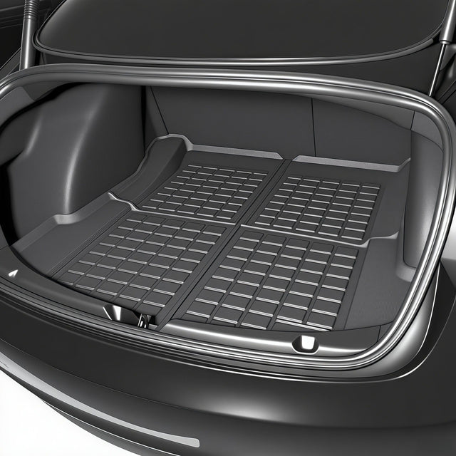 SUPER LINER 2021-2023 Tesla Model 3 Floor Mats 6-Piece Set Cargo Liners, Extra-Thick TPE All-Weather Pet & Child-Friendly Custom for Tesla Model 3 Accessories