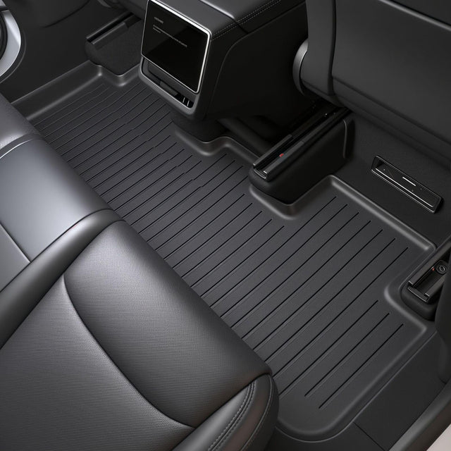SUPER LINER Tesla Model Y Juniper Floor Mats 2025 2026, Only for Standard Cargo Liners, Seatbacks, 9 PCS Extra-Thick TPE for All-Weather Pet & Child-Friendly 2027 Model Y Juniper Accessories