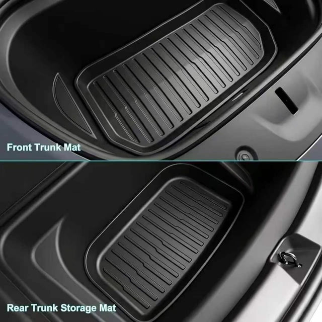SUPER LINER 11PCS Floor Mats for 2025-2026 Tesla Model Y Juniper，11PCS | Custom Fit TPE Cargo Liner, Seat Back Protector, & Accessories , All Weather Pet & Child System (Only fit Premium)