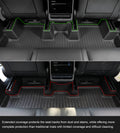 Tesla Model Y Juniper second-row seat tracks protected by CabinProtect liner